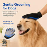 Pet Hair Removal Gloves 2 Pack, Blue Grooming Gloves For Dogs And Cats, Deshedding And Massage Gloves For Loose Fur - Image 4