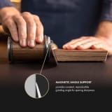 Rolling Knife Sharpener Double Sided Diamond Sharpening Stone 15 20 Degree Magnetic Angle Roller Sharpening For Kitchen Knives Gadgets - Image 2