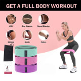 Resistance Bands Loop Set Of 3 Exercise Workout Crossfit Fitness Yoga Booty Band - Image 10