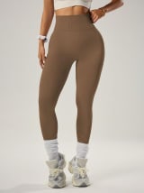 Women's 3PCS Seamless High Waist Ribbed Yoga Leggings, Butt Lifting Tummy Control Stretch Workout Pants, Breathable Slim Fit Gym Running Fitness Leggings For Daily & Active Wear - Image 12