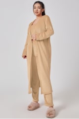 Cozy Pajama Set, 3 Piece Lounge Set, Cute Loungewear, Warm Suit Sets, Matching Set, Lounge Set, 3 Piece Pant Sets, Women Winter Dress - Image 20