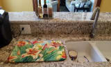 Utah Sego Lilies in Watercolor Dish Drying Mat Absorbent Dish Drying Mat Pad for Kitchen Counter Dish Drainer Mat for Countertop, 14 x 21", Multicolor - Image 2