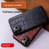 Genuine Leather Full-wrap Phone Case - Image 1