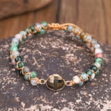 New Style Bracelet Double-layered Stones Wrapped With String Beads For Yoga Practice - Image 4