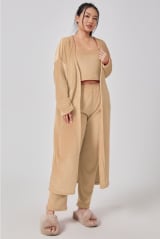 Cozy Pajama Set, 3 Piece Lounge Set, Cute Loungewear, Warm Suit Sets, Matching Set, Lounge Set, 3 Piece Pant Sets, Women Winter Dress - Image 19