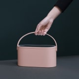 Portable Led Desk Storage Cosmetic Mirror Organizer Box With Light - Image 4