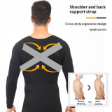 Mens Tummy-Control Shapewear Body-Shaping Sports Compression Shirt - Image 2