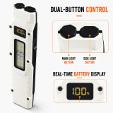 Rechargeable UV Battery Display Type C LED Flashlight DT007 WHITE 1200LM For Camping Outdoor Emergency - Image 5