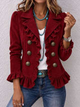 Buttoned Long-sleeve Cardigan For Women - Image 5