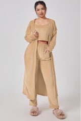 Cozy Pajama Set, 3 Piece Lounge Set, Cute Loungewear, Warm Suit Sets, Matching Set, Lounge Set, 3 Piece Pant Sets, Women Winter Dress - Image 16