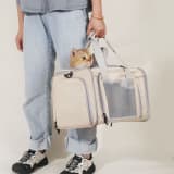 Portable Outdoor Cat Carrier, Summer Breathable Expandable Pet Bag, Lightweight Airline-approved Dog And Cat Travel Bag With Large Capacity - Image 1
