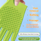 Silicone Pet Grooming Glove - Gentle Massage Brush for Cats and Dogs Bathing Deshedding Cleaning Hair Removal Tool - Image 1