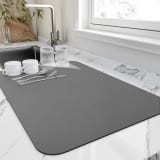 Diatomaceous Earth Kitchen Counter Drying Mat - Absorbent Heat Resistant Coaster for Coffee Bar Sink Area Easy Clean Stain Resistant Table Pad - Image 9