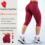 Yoga Pants Tummy-control Capri-length Womens Workout And Fitness Outerwear - Image 2