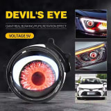 Car Motorcycle 3-inch LED Demon's Eye 12V 15W Modified Lens Devil Eye Eye Lamp image 1