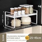 Kitchen Storage Metal Spice Rack, Cabinet Organizer With Adjustable Countertop Shelf, Perfect For Storing Various Kitchen Condiments And Seasonings - Image 5