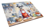 NEW Schnauzer The Chef Glass Cutting Board Decorative Tempered Glass Kitchen Cutting and Serving Board Large Size Chopping Board - Image 1