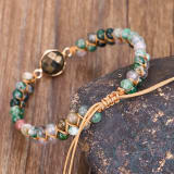 New Style Bracelet Double-layered Stones Wrapped With String Beads For Yoga Practice - Image 3