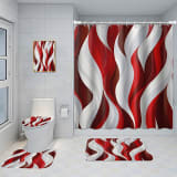 Bathroom Five-piece Set, Shower Curtain, Three-piece Mat Set, Aluminum Alloy Decorative Painting - Image 49