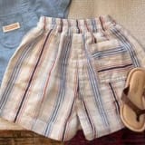 Boy's Cotton-linen Short-sleeve Shirt And Vertical-striped Shorts Two-piece Set - Image 8