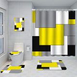 Bathroom Five-piece Set, Shower Curtain, Three-piece Mat Set, Aluminum Alloy Decorative Painting - Image 21