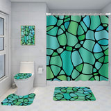 Bathroom Five-piece Set, Shower Curtain, Three-piece Mat Set, Aluminum Alloy Decorative Painting - Image 61
