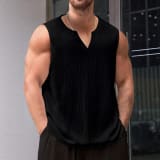 Men's Sleeveless T-Shirt Fitness Training Sports Tank Top - Image 7