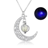 Fashion Moon Natural Glowing Stone Healing Necklace Women Gift Charm Luminous Pendant Necklace Jewelry - Image 3