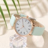 Simple And Casual Lychee-pattern Leather Quartz Watch - Image 9