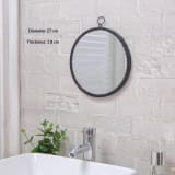 Metal Wall-mounted Decorative Round Makeup Mirror - Image 6