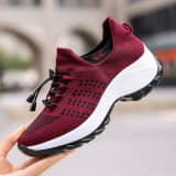 Women's Spring And Summer New Casual Flying Knit Sneakers - Image 14