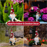 Solar Garden Gnome Statue With Lights, Outdoor Decor Gift For Women And Mom Funny Solar Gnome Decoration For Garden, Yard, Lawn, Porch And Patio - Image 5