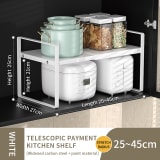 Kitchen Storage Metal Spice Rack, Cabinet Organizer With Adjustable Countertop Shelf, Perfect For Storing Various Kitchen Condiments And Seasonings - Image 8