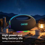 KP-861 Best-selling Wireless Bluetooth Speaker Portable Handle RGB Lighting Long Battery Life High Sound Quality Factory Direct In Stock - Image 3