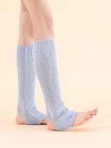 Candy Colors 16.5inch Stirrup Leg Warmers Breathable Acrylic Knitted Winter Yoga Dance Socks Heel Hole Knee Length Boot One Fits - Image 6