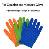 Silicone Pet Grooming Glove - Gentle Massage Brush for Cats and Dogs Bathing Deshedding Cleaning Hair Removal Tool - Image 2