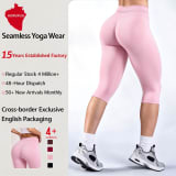 Yoga Pants Tummy-control Capri-length Womens Workout And Fitness Outerwear - Image 5