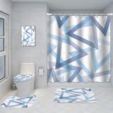 Bathroom Five-piece Set, Shower Curtain, Three-piece Mat Set, Aluminum Alloy Decorative Painting - Image 24