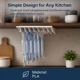 Under-cabinet Multi-slot Pot Lid Organizer With A Built-in Lid Rack - Image 3