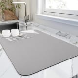 Diatomaceous Earth Kitchen Counter Drying Mat - Absorbent Heat Resistant Coaster for Coffee Bar Sink Area Easy Clean Stain Resistant Table Pad - Image 10
