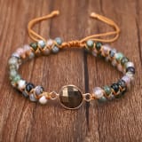 New Style Bracelet Double-layered Stones Wrapped With String Beads For Yoga Practice - Image 1