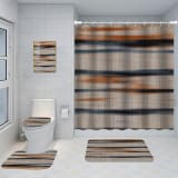 Bathroom Five-piece Set, Shower Curtain, Three-piece Mat Set, Aluminum Alloy Decorative Painting - Image 30