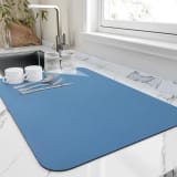 Diatomaceous Earth Kitchen Counter Drying Mat - Absorbent Heat Resistant Coaster for Coffee Bar Sink Area Easy Clean Stain Resistant Table Pad - Image 7