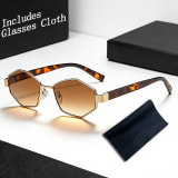 Trendy Street Style Polygon Sunglasses, Accompanied By A Lens Cleaning Cloth. Outdoor Fashion High-end Sunglasses With Multiple Colors Available. Suitable For Various Scenarios. - Image 3