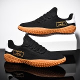 Spring and Summer Flying Woven Casual Shoes Large Men's Shoes Beathable Korean Forrest Gump Sneakers - Image 1