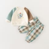 Plaid Top And Pants Set For Baby Boys - Image 5