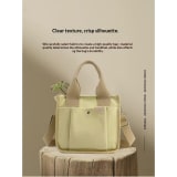 New Unisex Canvas Tote Bag - Large Capacity Eco-Friendly Shopping Bag For Women, Casual & Artsy Khaki Canvas Backpack - Image 3