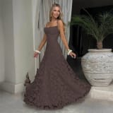 Cross-Border Amazon European And American Style Women's Evening Dress New Fashion Versatile Hot Girl Style Burgundy Sexy Suspender Dress - Image 19