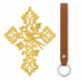 Acrylic Cross Keychain With Bird & Floral Design, Christian Gift, Bag Charm, Phone Charm, Faith Keychain - Image 11