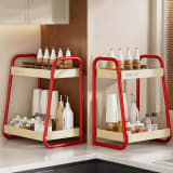 Spice Storage Rack Double Layer Kitchen Storage Rack Multifunctional Spice Storage Rack Tabletop Oil Salt Sauce Vinegar Rack - Image 1